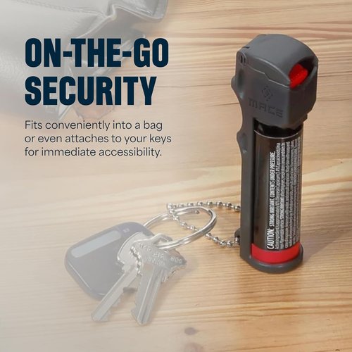 Mace Pepper Spray - Max Strength OC Formula with UV Dye | Ergonomic Grip, 12 Feet Range, 0.63 oz
