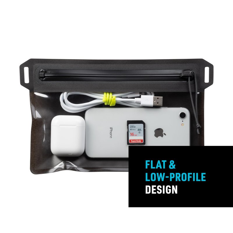 Nite Ize RunOff Waterproof Travel Pouch with TRU Zip - Dry Pouch for Phone & Travel Necessities - Touchscreen Friendly - Waterproof with Reliable Zipper - Charcoal, Small