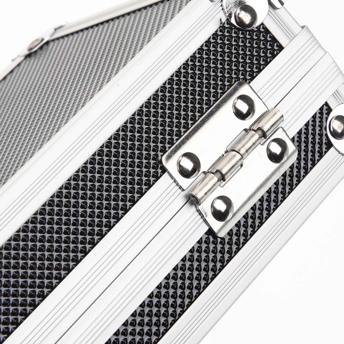 Veemoon Locking Storage Case,Aluminum Case Travel Cord Organizer, Storage Case, Barber Bag Hard Briefcase Aluminum Man Machine