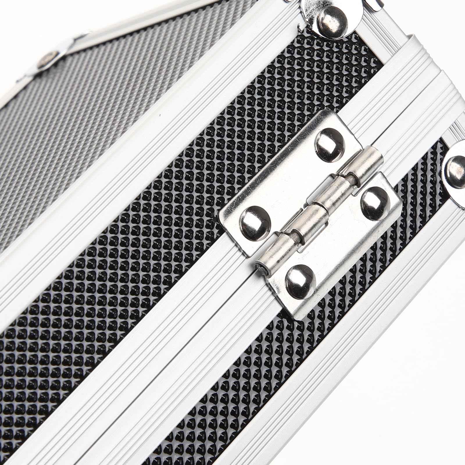 Veemoon Locking Storage Case,Aluminum Case Travel Cord Organizer, Storage Case, Barber Bag Hard Briefcase Aluminum Man Machine