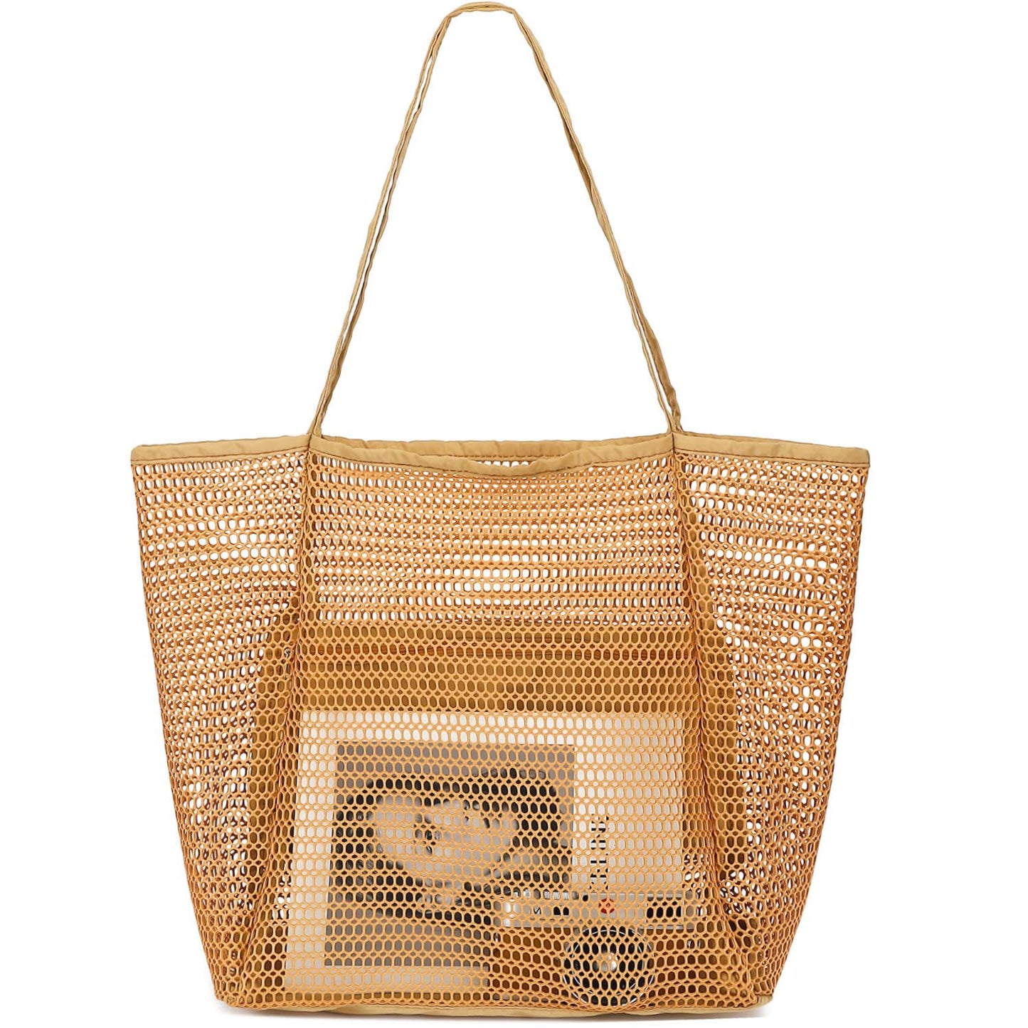 Fammart Mesh Beach Bag for Women, Summer Straw Tote Hobo Pool Bags with Zipper Pocket, Travel Vacation Cruise Essentials 2026