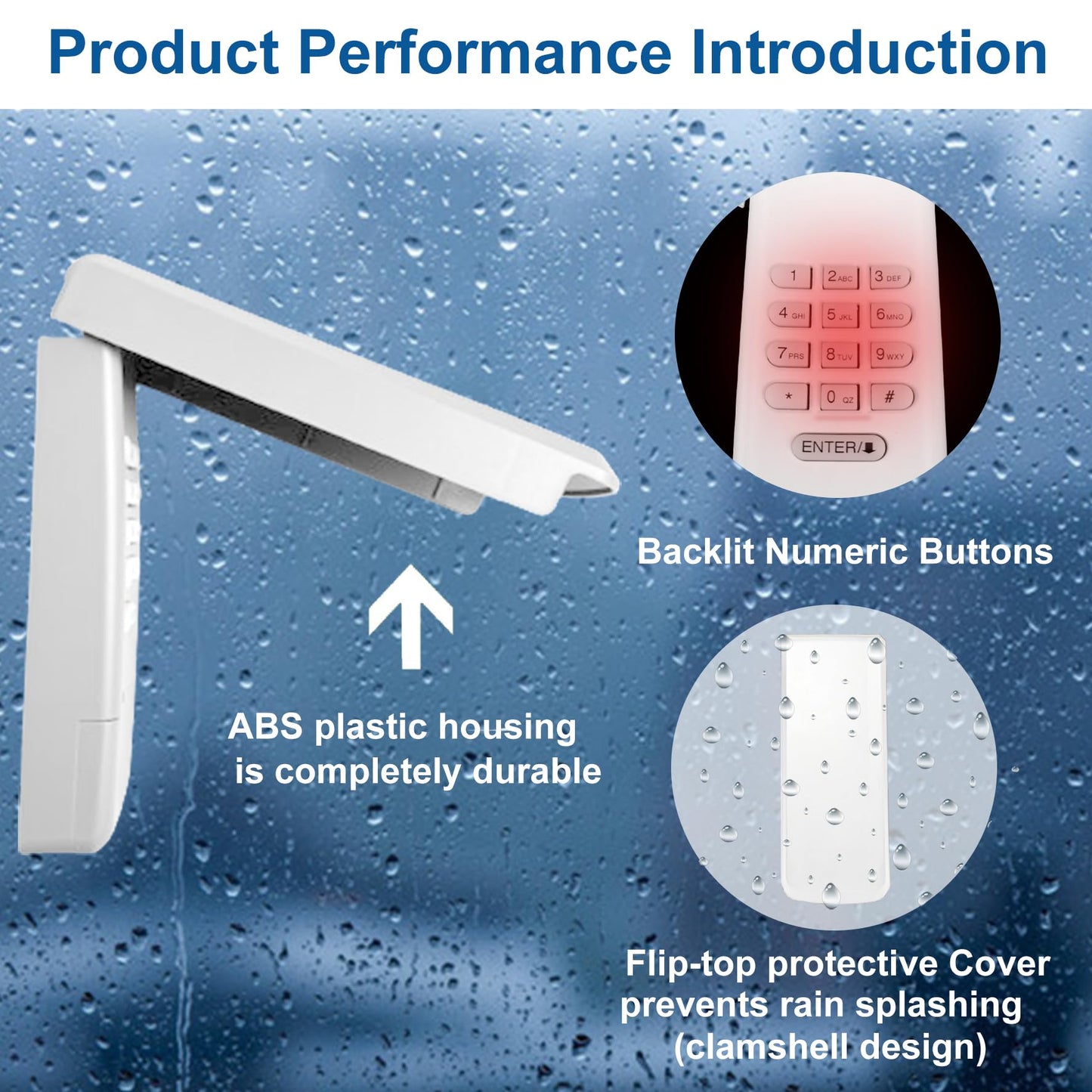 Universal Garage Door Opener Keypad for Liftmaster Chamberlain Craftsman Wayne Dalton Openers Produced since 1993, Wireless Keypad Keyless Entry,Replaces 877/878MAX 377/977/877/66LM,SafeSecurity-White