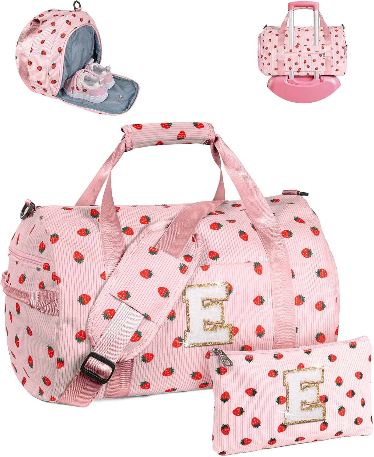Skiennix Dance Bag - Personalized Girls Gym Duffel with Shoe Compartment & Makeup Pouch | Ideal Gift for 8-Year-Olds