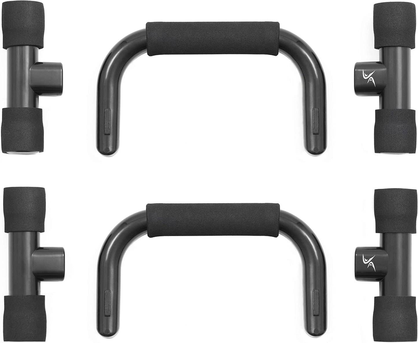 ProsourceFit Push-Up Bars - Lightweight Plastic Handles with Cushioned Foam Grips | Set of 2