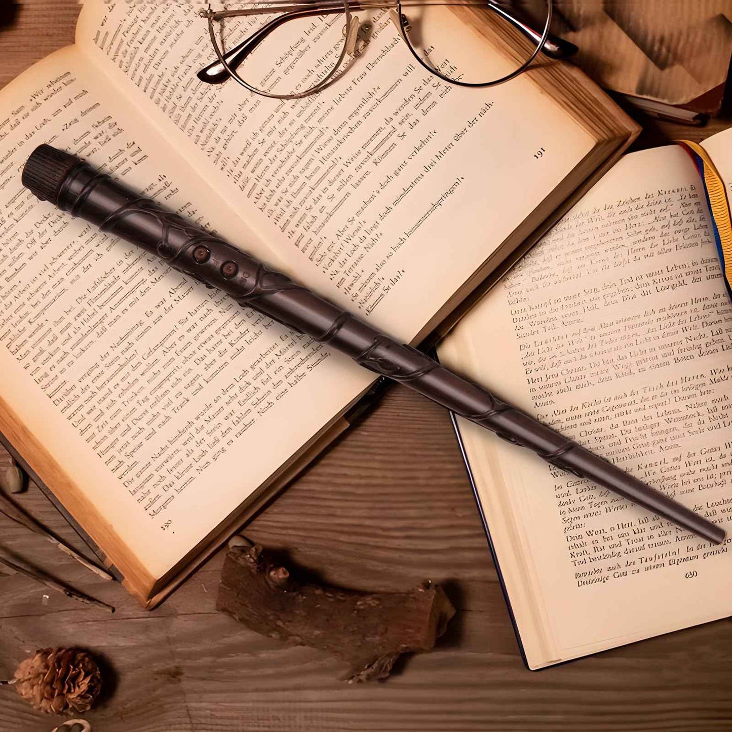 Halloween Decorations - Floating Candles with Wand - 20 Pcs Magic Hanging Flameless Floating LED Candles with Wand Remote - Decor for Indoor Outdoor Home Room Theme Party Birthday Gift