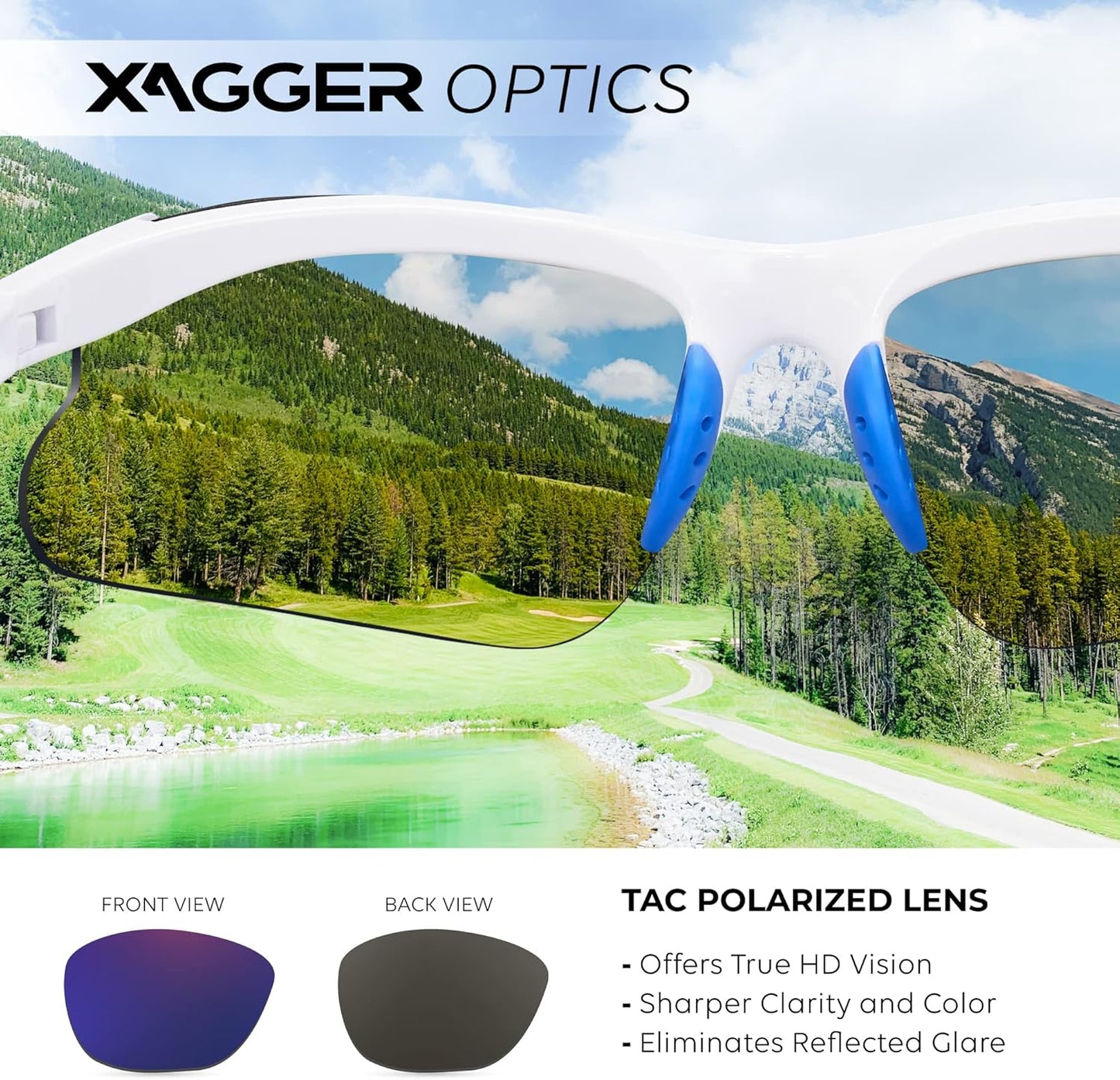 Xagger Kids Polarized Sports Sunglasses - Lightweight TR90 Frame for Boys & Girls | Baseball & Softball