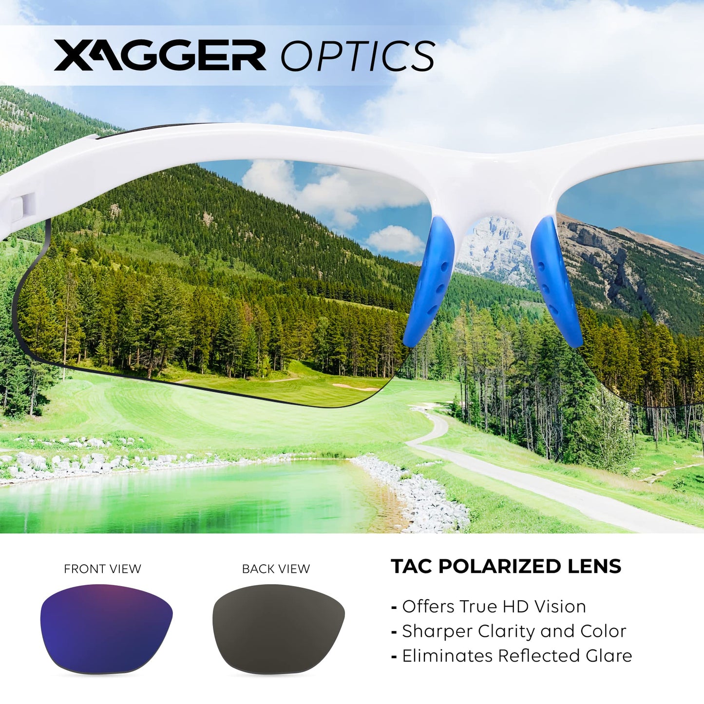 Xagger Kids Youth Polarized Sports Sunglasses for Boys Girls Baseball Softball Glasses TR90 Frame