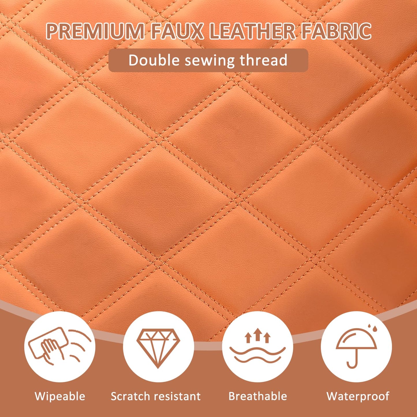 AOOTOOLINK Golf Cart Diamond Seat Covers Kit, Fit for Club Car Precedent OEM Standard Front Seat Cushion, Golf Cart Vinyl Seat Cover, No Nails Required