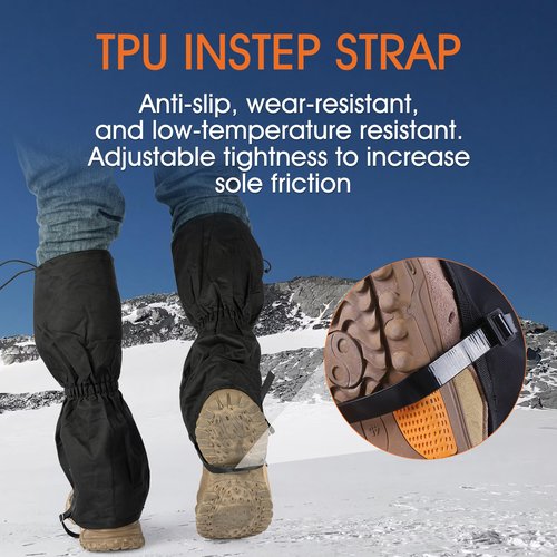 HiGaits Leg Gaiters for Men Women Adjustable Gators for Hiking Boots in Climbing Hunting Trekking Waterproof Snow Gaiters