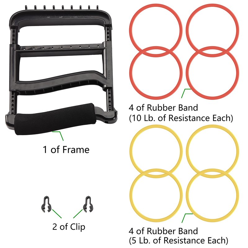 YPCBYNBS Hand Exerciser,Finger Exerciser and Hand Strengthener for Hands,Finger,Wrist,Forearms and Thumbs Therapy,Black