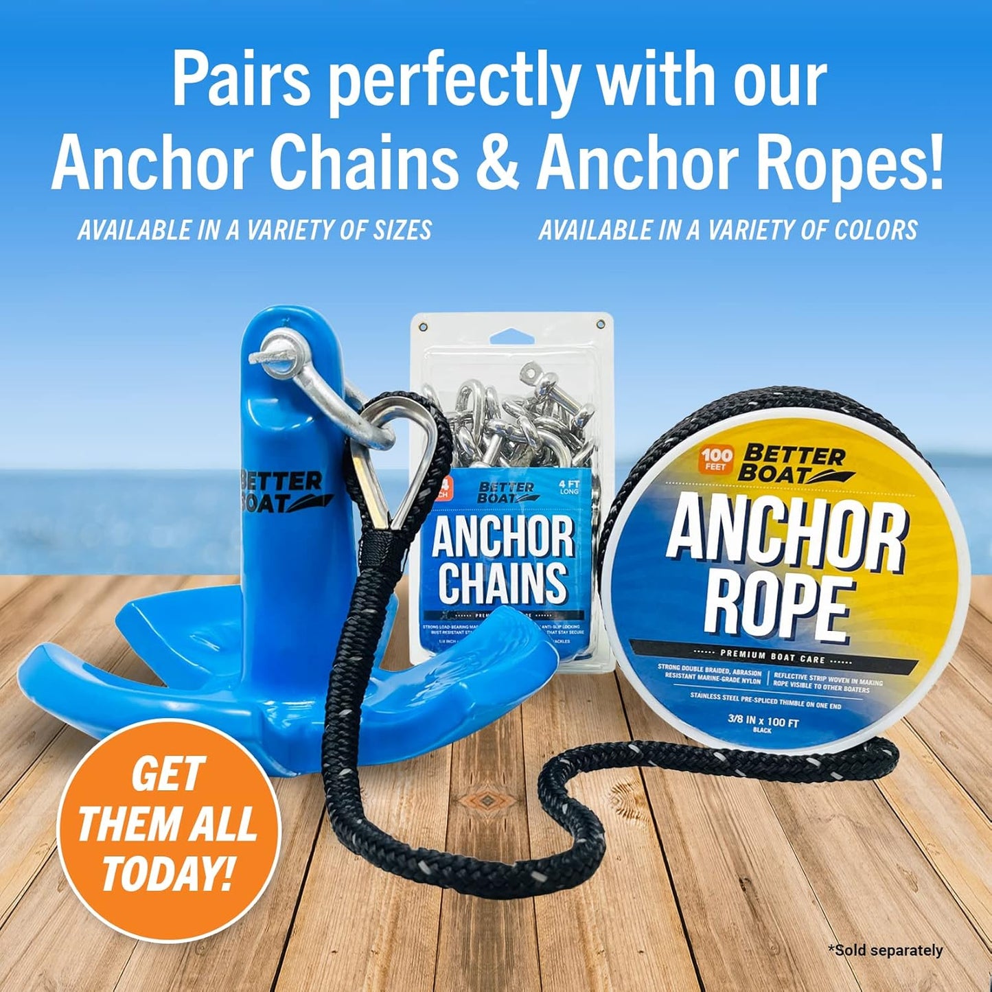 Better Boat River Anchor - 12 lb Vinyl Coated Cast Iron Mushroom Anchor for Boats Up to 15 Ft | Ideal for Lakes & Rivers