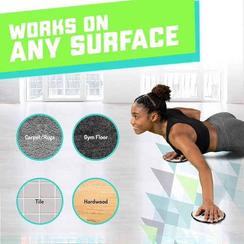 Elite Sportz Core Sliders - Dual-Sided Gliding Discs for Full Body Workouts | Pack of 2