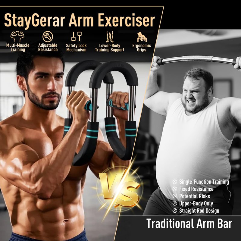 STAYGERAR Twister Arm Trainer, 40-180 Lb Adjustable Chest Workout Equipment, Twister Arm Exerciser Shoulder Muscle Training (Blue 40-100 LBS)