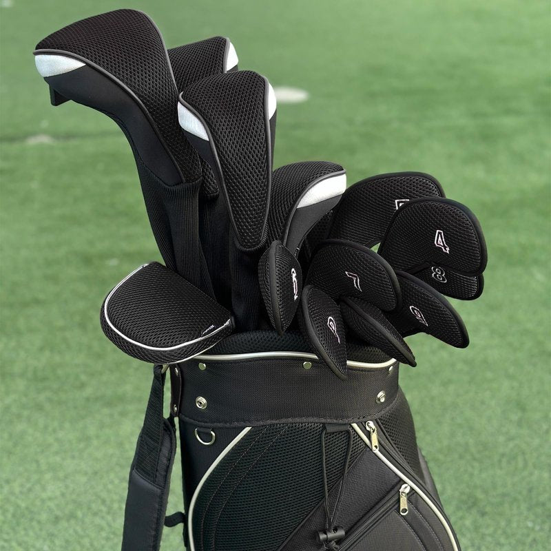 Andux Mesh Heel-Shafted Mallet Putter Cover Golf Putter Head Covers Black, Square MT/TG14