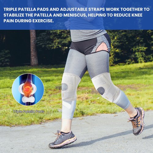Galvaran Knee Brace for Women & Men with Side Stabilizers Upgraded for Meniscus Tear, ACL, MCL Arthritis Knee Pain Relief, Adjustable Breathable Injury Recovery Knee Support