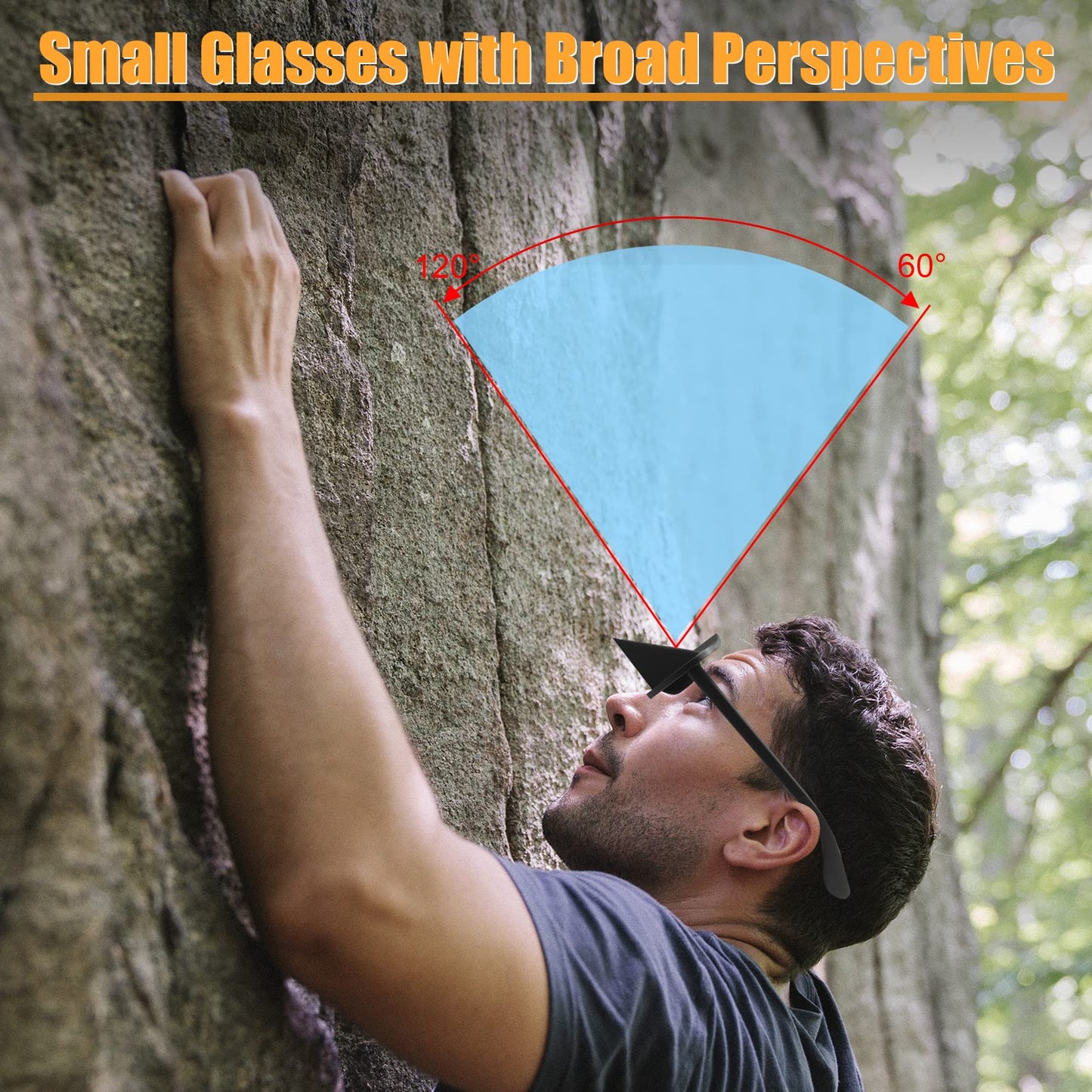 okcsc Belay Glasses Climbing Glasses Upside for Outdoor Rock Climbing Hiking Party Activities