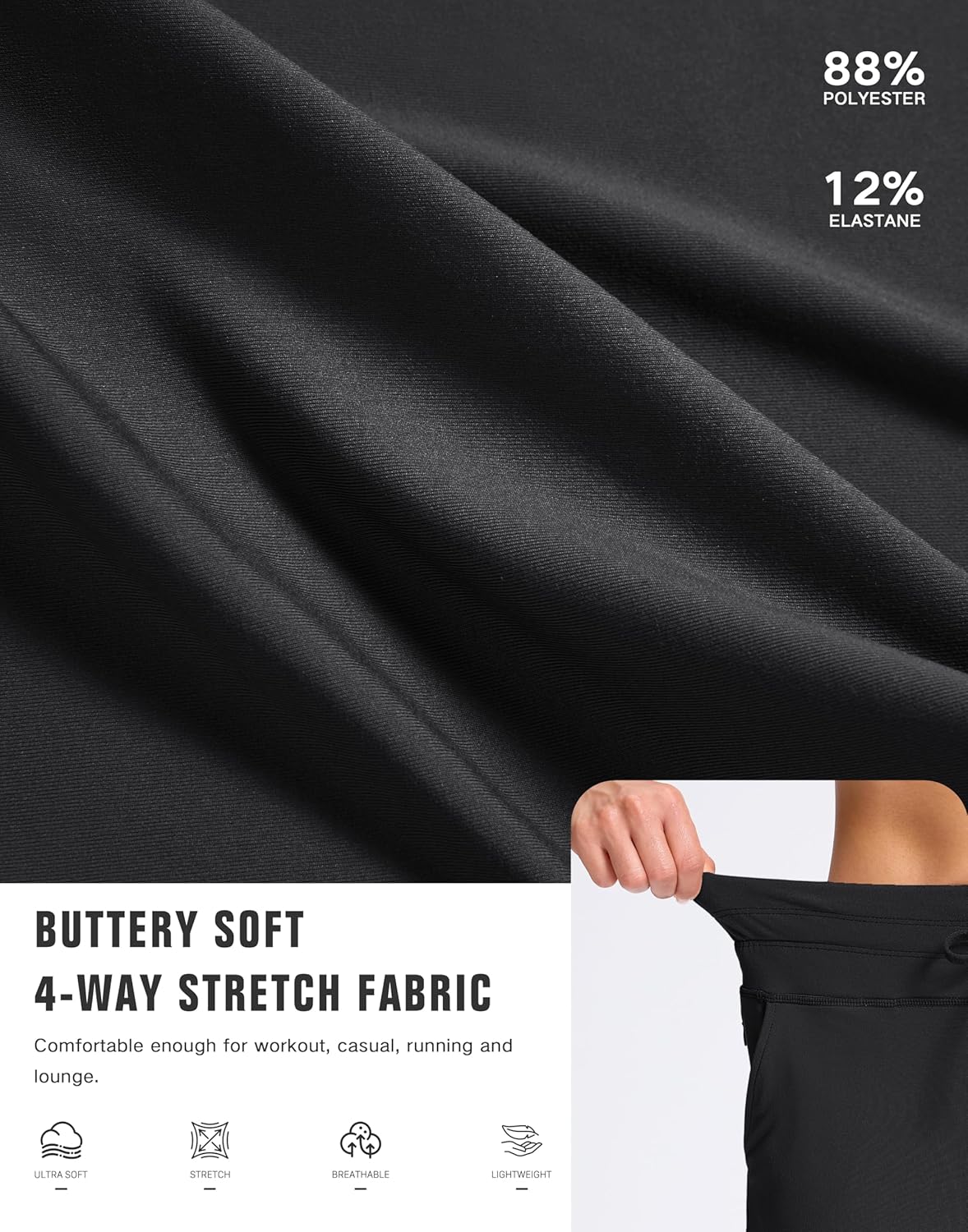 SANTINY Women's High-Waisted Joggers - Soft Stretch Sweatpants with Pockets for Athletic Workouts