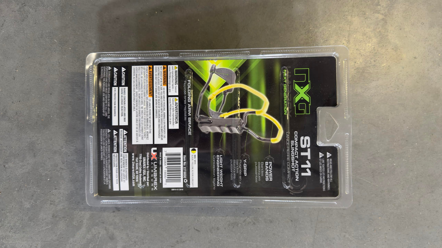 Umarex NXG ST11 Compact Folding Slingshot Wrist Rocket,Multi,One Size
