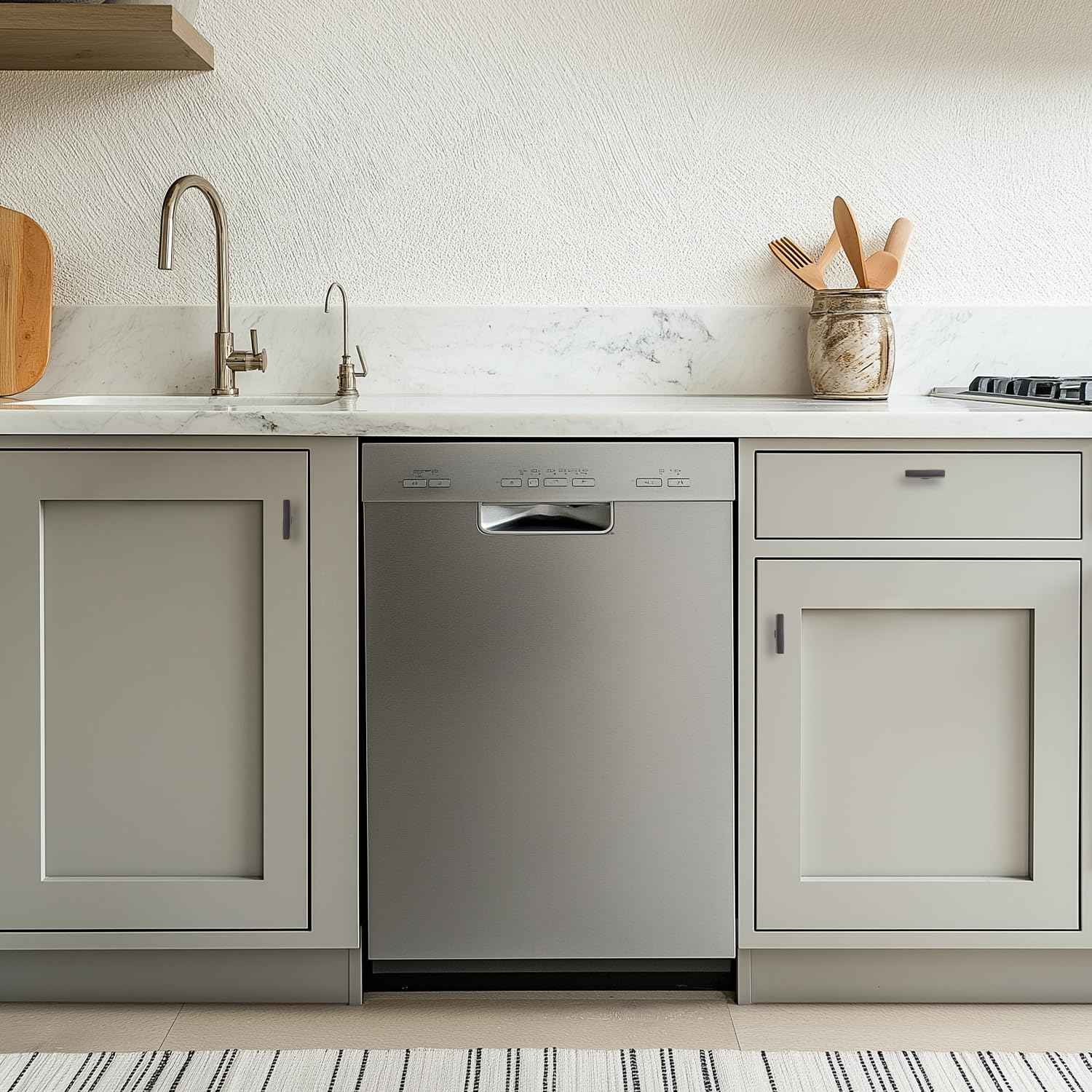 Ravinte 10 Pack Solid Single Hole Slim Square Bar Drawer Handles Cabinet Hardware - Oil-Rubbed Bronze Kitchen Pulls