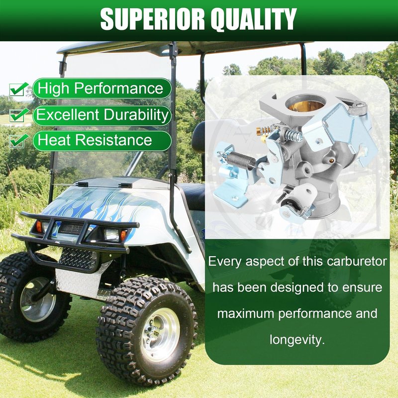 QAZAKY Carburetor Compatible with Yamaha Gas Golf Cart G2 G5 G8 G9 G11 G14 4-Cycle Engine 1985-1996 J38-14101-00 J38-14101-01 J38-14101-02 JN3-14101-00 JN3-14101-10 Carb
