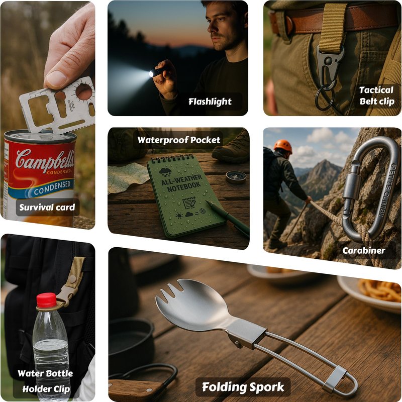 WiFER Survival Kit Advent Calendar 2025 for Men – 24 Days Christmas Countdown Survival Tools for Adult Teen, Xmas Holiday Surprise Gifts for Outdoor Enthusiasts, Camping, Fishing, Hunting, Hiking
