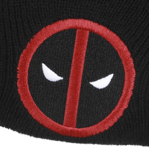 Bioworld Deadpool Logo Embroidery Acrylic Knit Standard Cuff Beanie