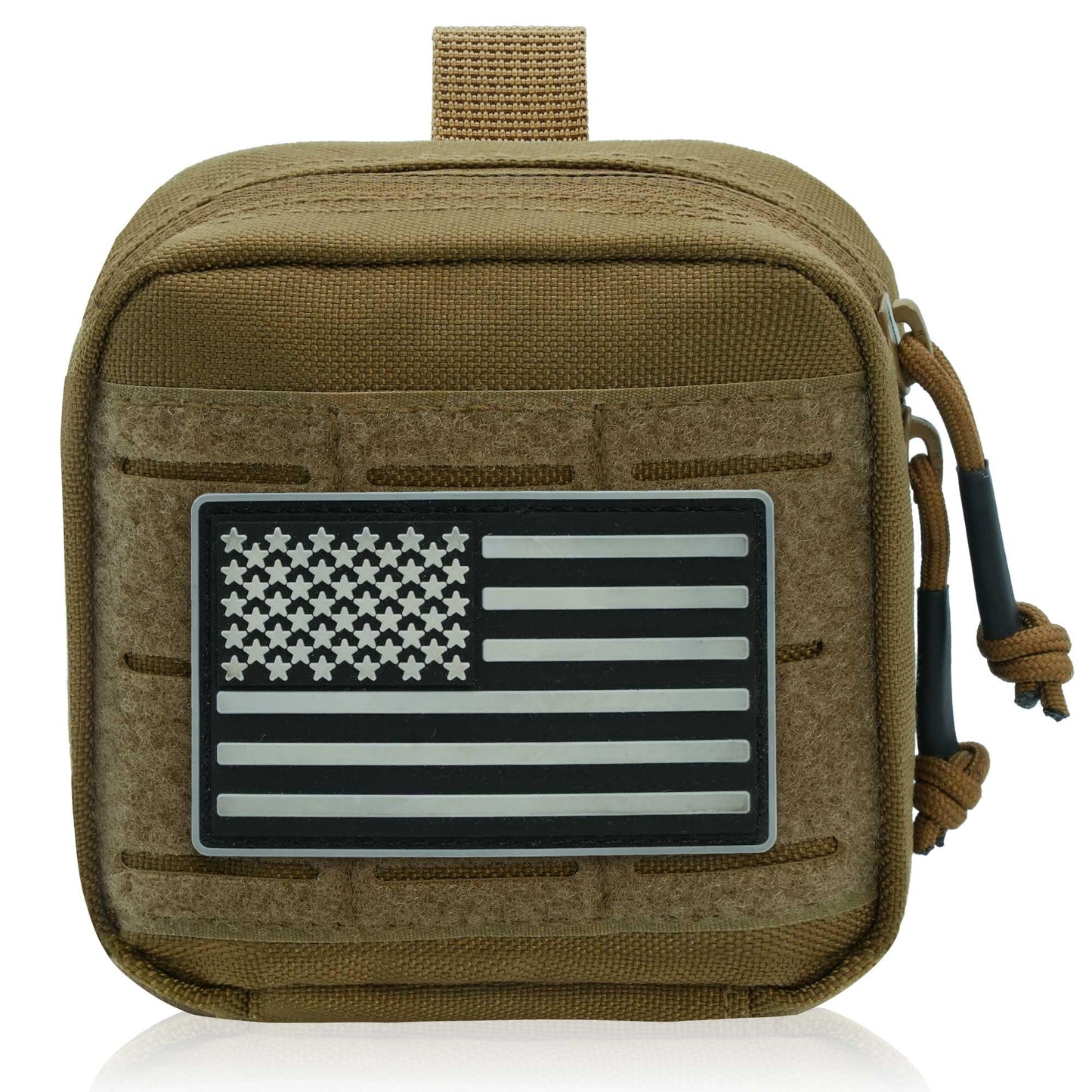 Molle Admin Pouch Small, Tactical Utility Tool Pouch Laser Cut EDC Pouches Bag Modular Pouches Include US Flag Patch