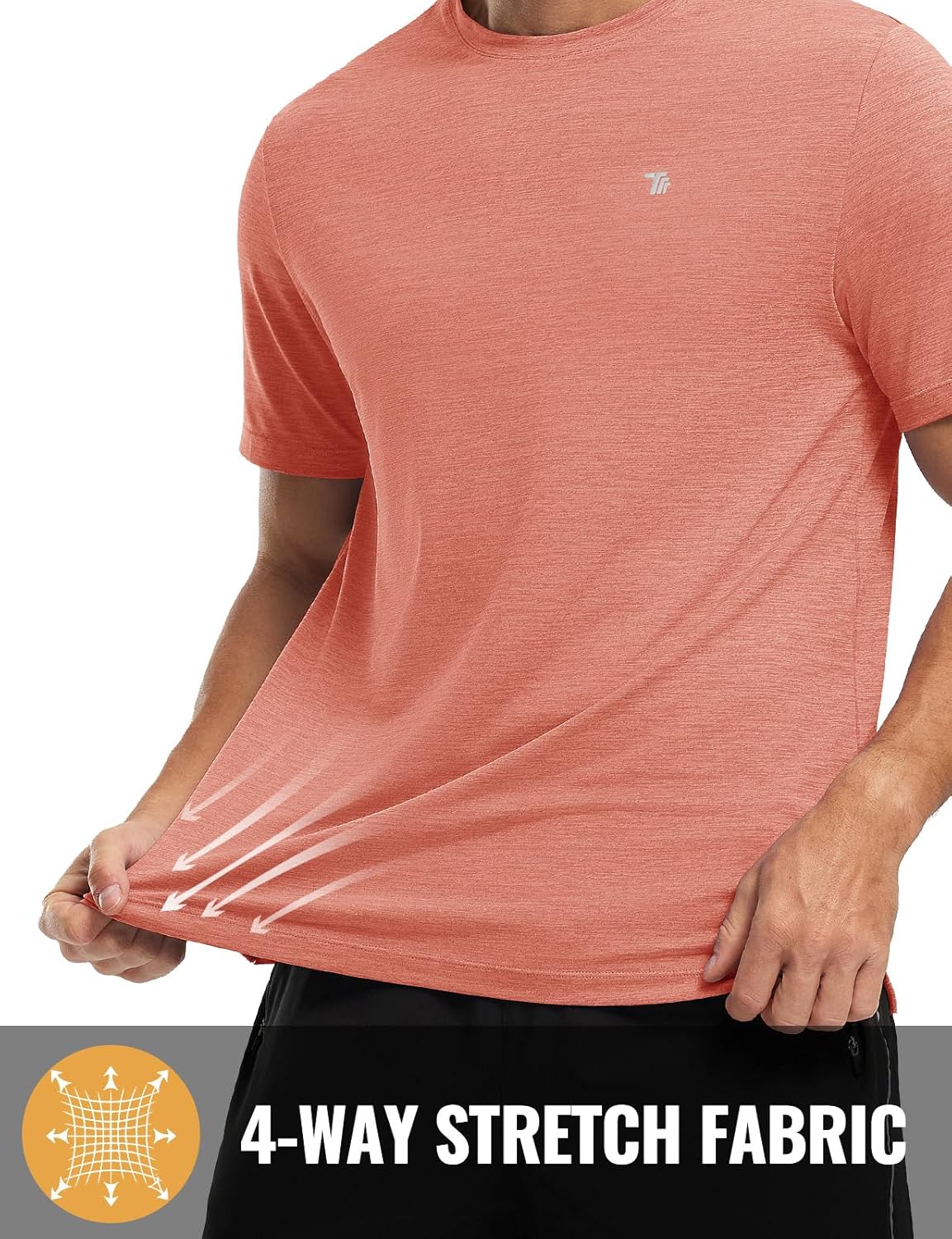 Rdruko Men's Dry Fit Workout Shirts - Moisture-Wicking Short Sleeve Athletic Tees | Gym & Running