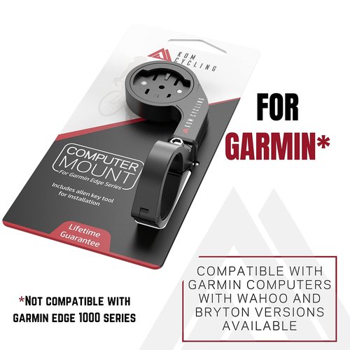 KOM Cycling Garmin Bike Mount with from Edge Mount Designed for Garmin Edge 540, Edge 840 and Other Models (Aero - Black)