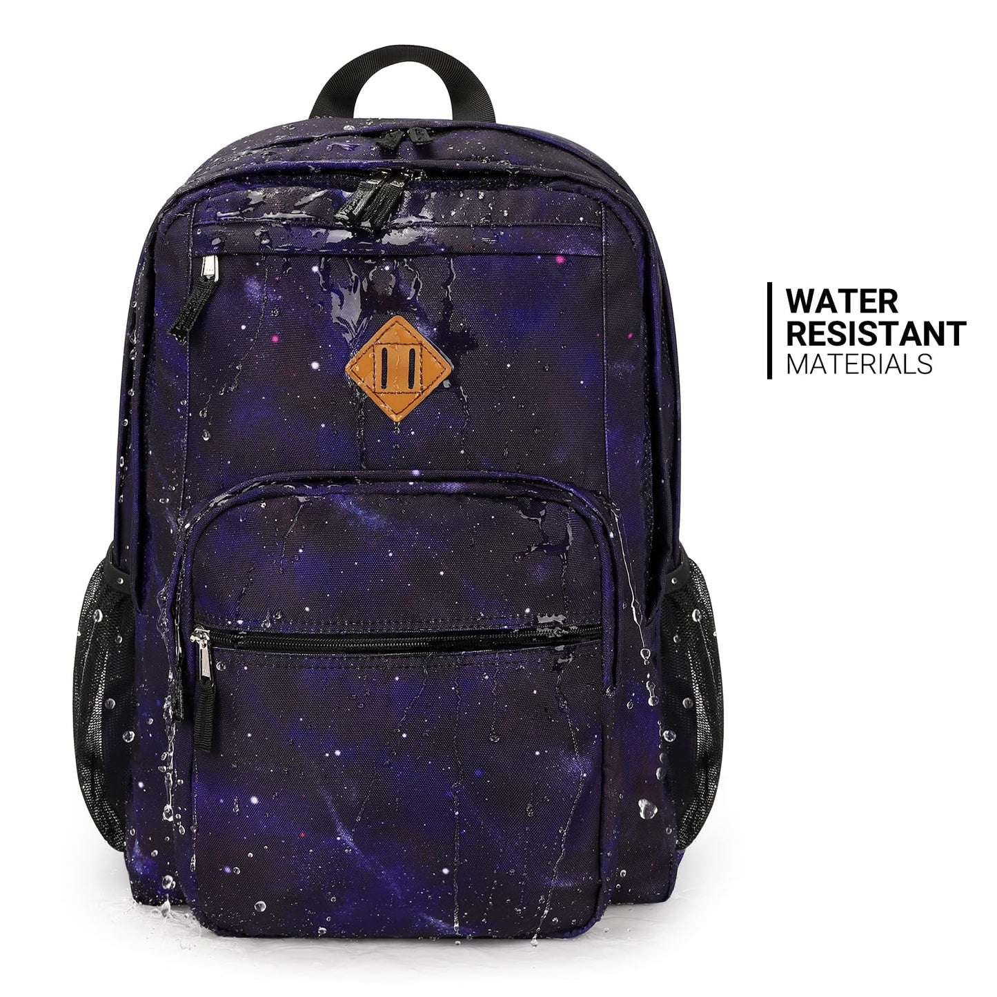 ZORFIN 26L Backpack for College, and Travel: Water Resistant Bookbag - Night Sky