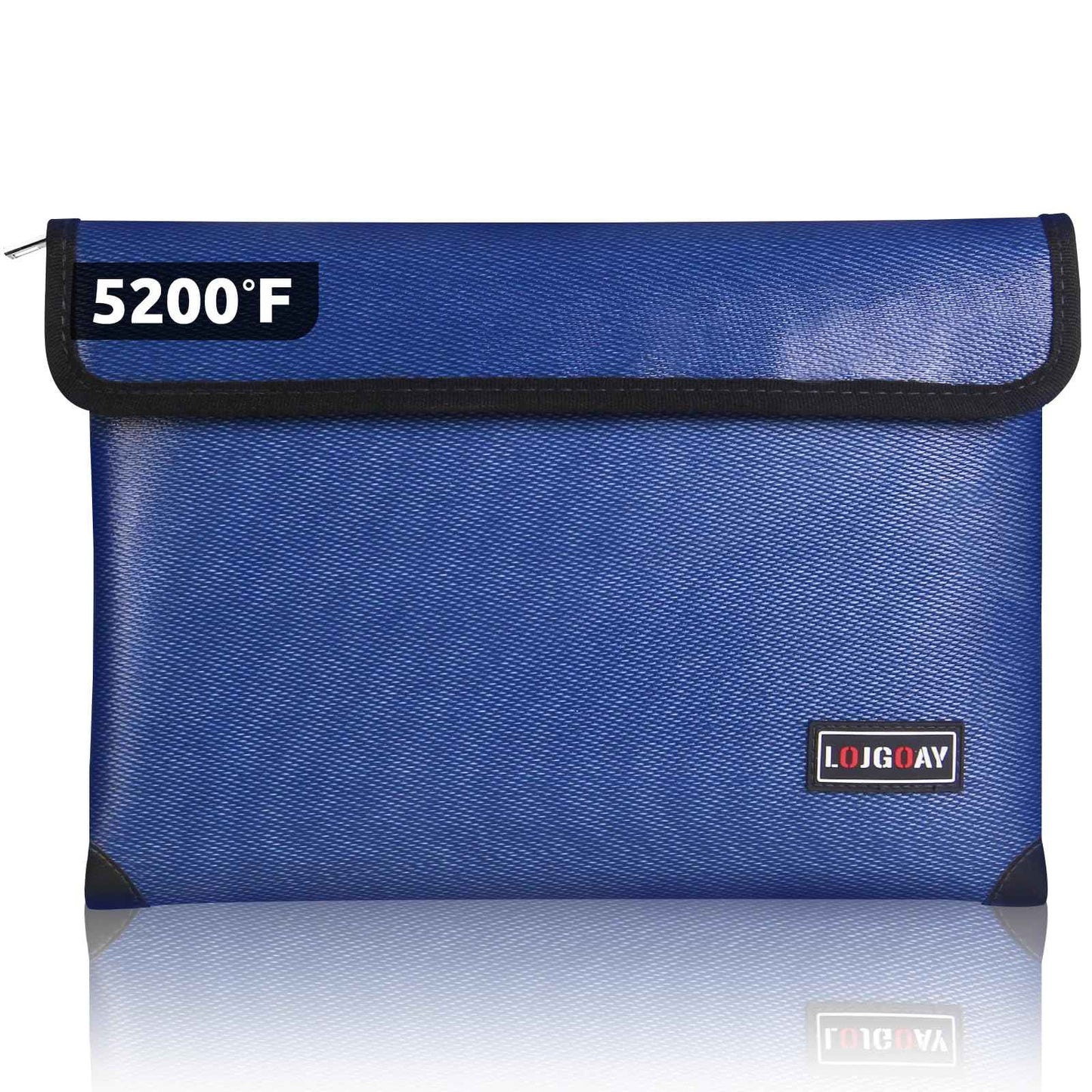 Fireproof Document Bag - with 5200°F Heat Insulated, Waterproof Fireproof Bag with Zipper, 8 Layers of Functional Materials, Fireproof Money Bag for Cash/Documents/Valuables, Fire bag 11"x7.7"