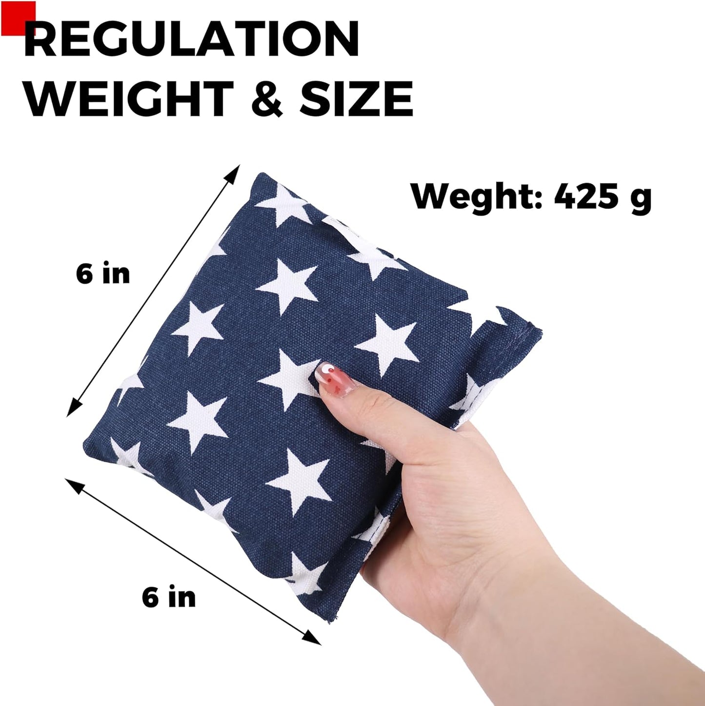 Sport Beats Cornhole Bags - Set of 8 Regulation Weight & Size with Convenient Carry Case