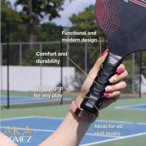 Pickleball Overgrip for Sweaty Hands – Non-Slip Paddle Grip Cover with Cleaning Wipe & Grip Accessories | AKAGOMEZ