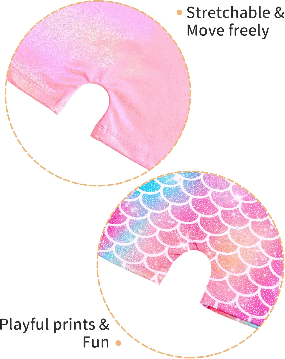 Skiennix Girls' Sparkly Gymnastics Leotard - Sleeveless Tumbling Unitard | 2-Pack Biketards