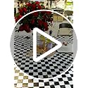 Premium Plastic Checkered Flag Tablecloths - 3 Pack, 54" x 108" Black/White