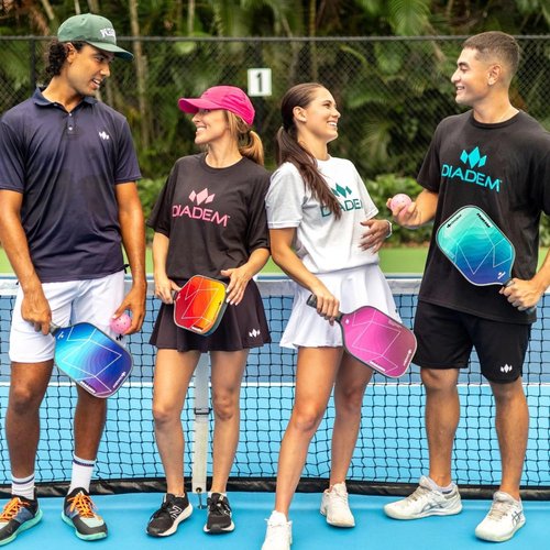 Diadem Rush Pickleball Paddle | USAPA Approved | Lightweight Fiberglass 16mm Paddle with Fiberglass Surface for Spin & Control | Marine Teal