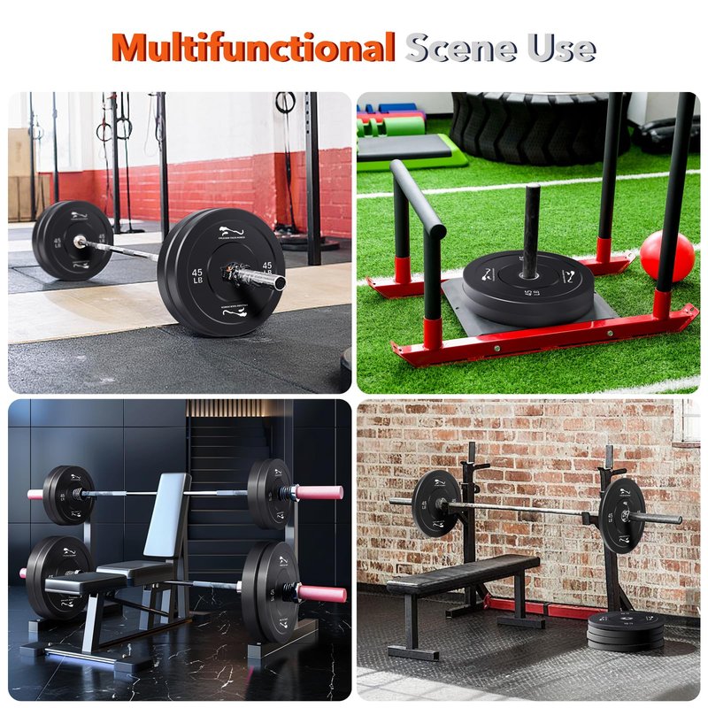 GarveeLife 30 LB Weights Bumper Plates Set,2 in Bumper Plate,Rubber Strength Training Plates for Weightlifting & Strength Training Home Gym