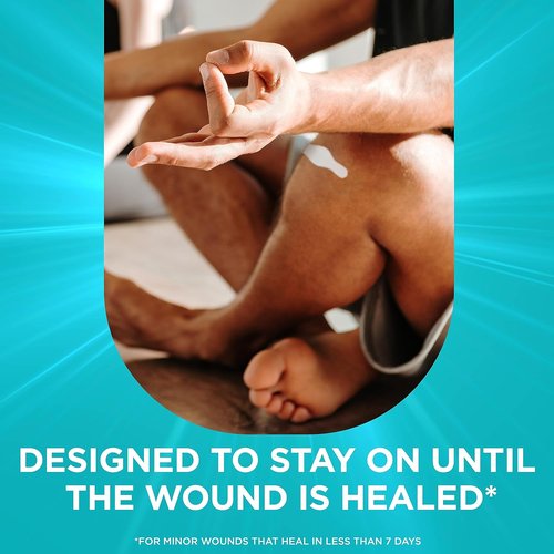 BAND-AID Hydro Seal Waterproof Bandages - Hydrocolloid Gel Patches for Faster Healing | 10 Count
