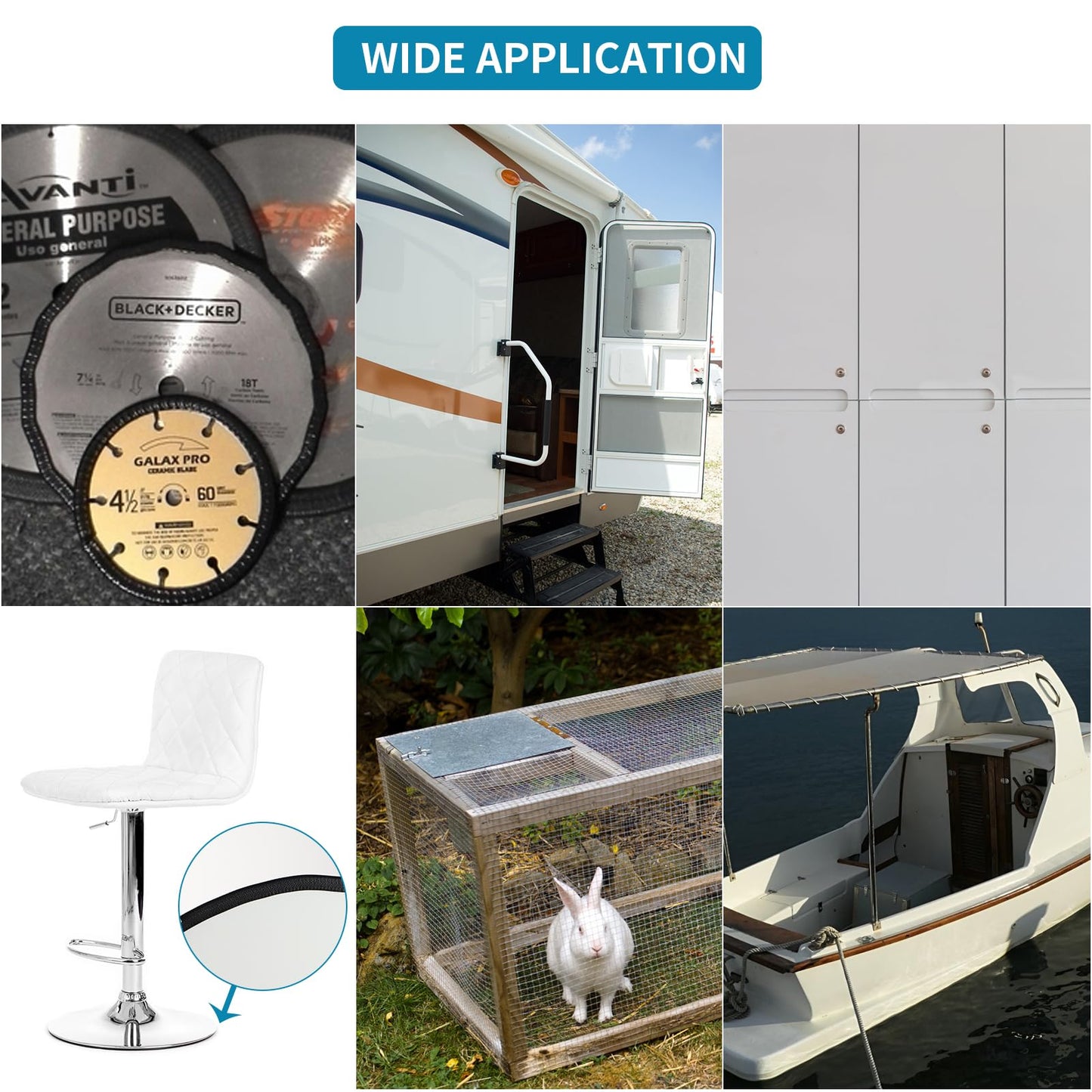 Sanbege Rubber Edge Trim Guard 32.8ft/10m, Adhesive Free Door Edge Protector, U Shape Edge Seal Strip with Embedded Metal Clips Fits 3/64" to 1/4" Thick Edges (Black)