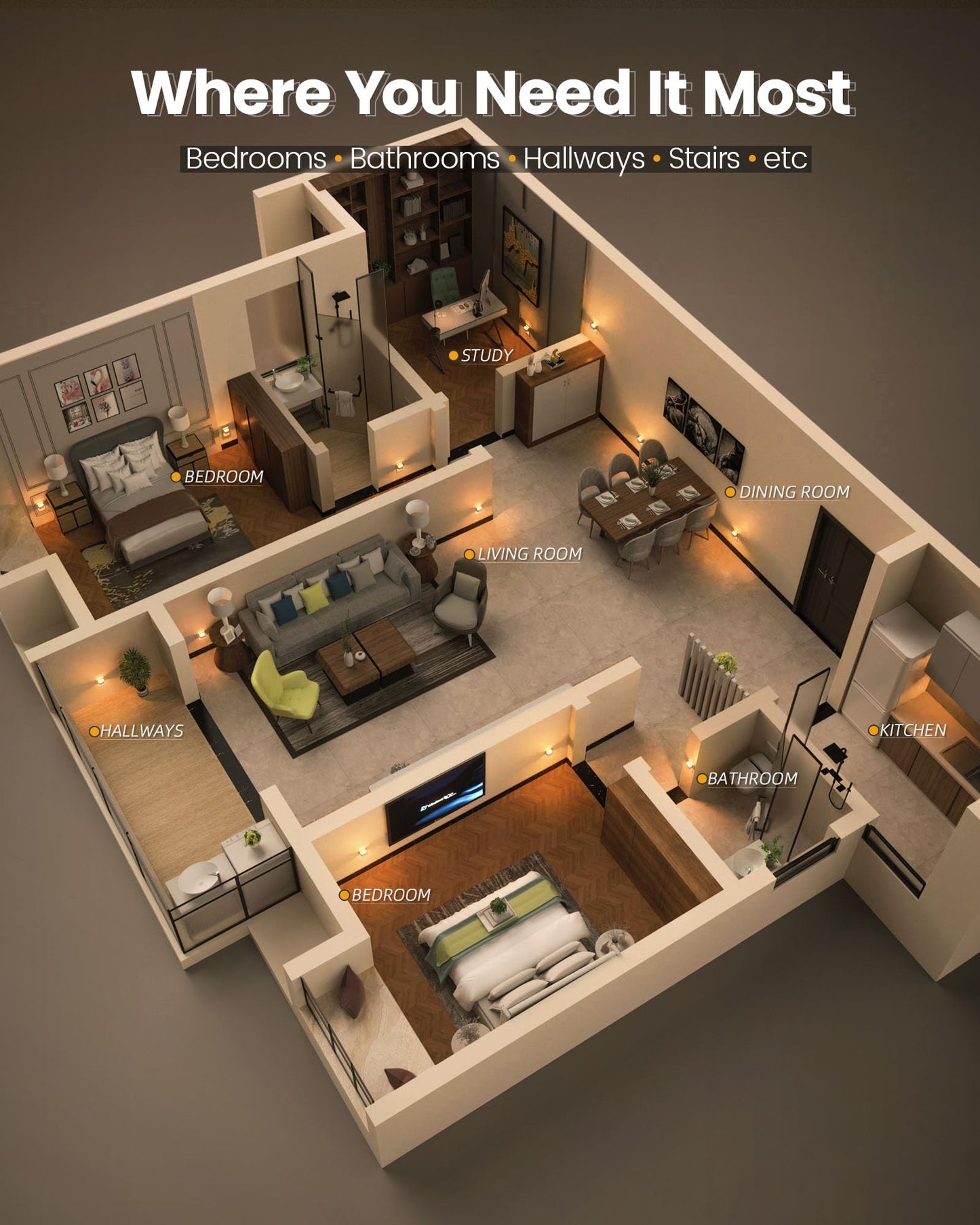 NIORSUN Plug in Night Light, Auto Brightness Sensor Night Light, 3000K Warm White, Ultra-Slim Wall Light for Hallway Bathroom Bedroom Stairs, White, 2 Pack