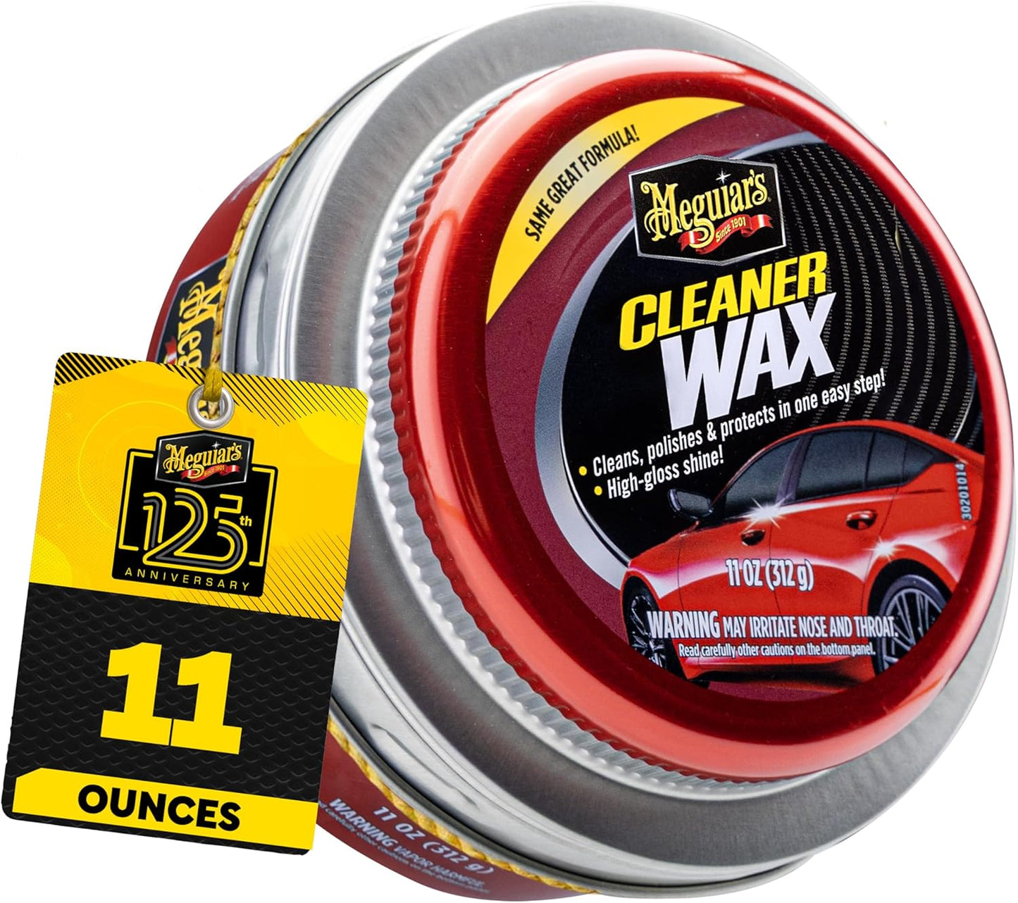 Meguiar's Cleaner Wax - Easy-To-Use Paste Wax for Light Defects & Glossy Shine | 11 Oz