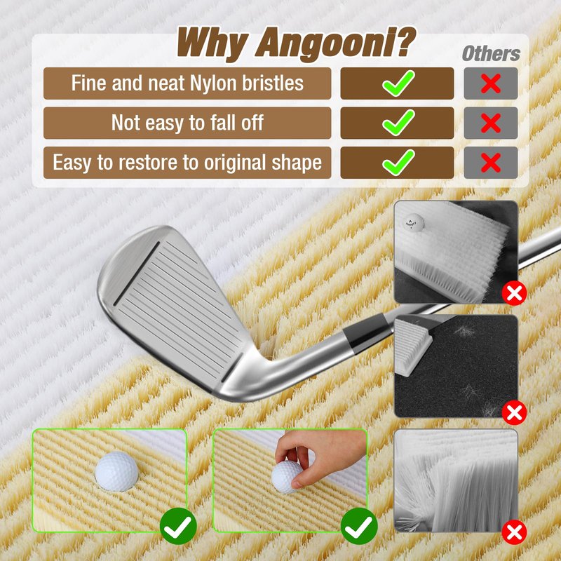 Angooni 15.7" x 11.8" Golf Bunker Mat - Portable & Sturdy High-Performance Golf Practice Mat for Bunker Shots, Indoor & Outdoor Sand Chipping Mat- Perfect for Beginners, Pros, and Simulator Training
