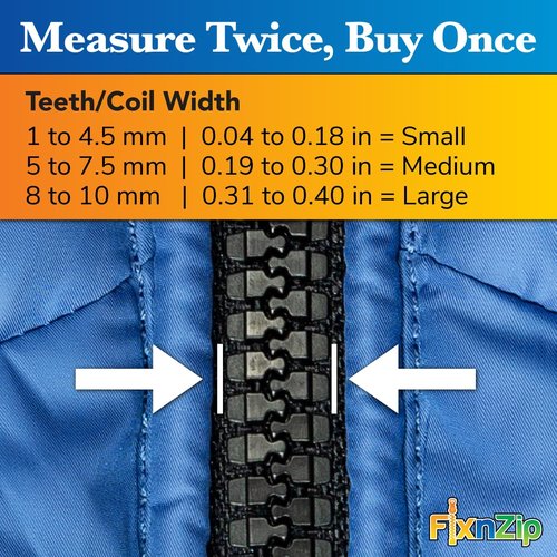 FixNZip Zipper Repair Kit Bundle - Universal No-Sew Slider Replacement | Instant & Reusable | Sizes 1-10