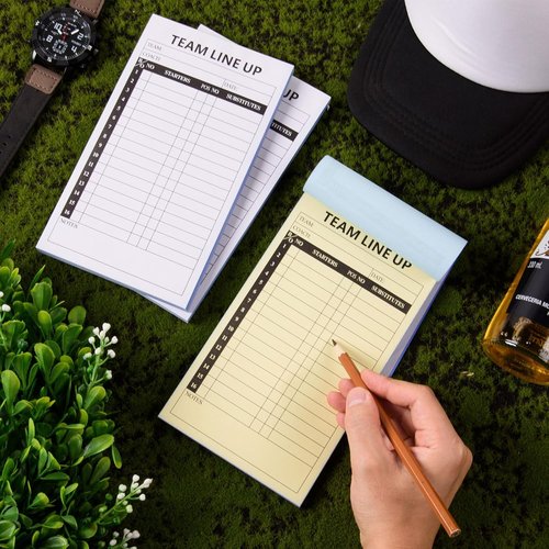 FOBSME Baseball Softball Lineup Cards - 30 Games, 16 Player Rosters | 4.53 x 7.87 Inch Scorebook