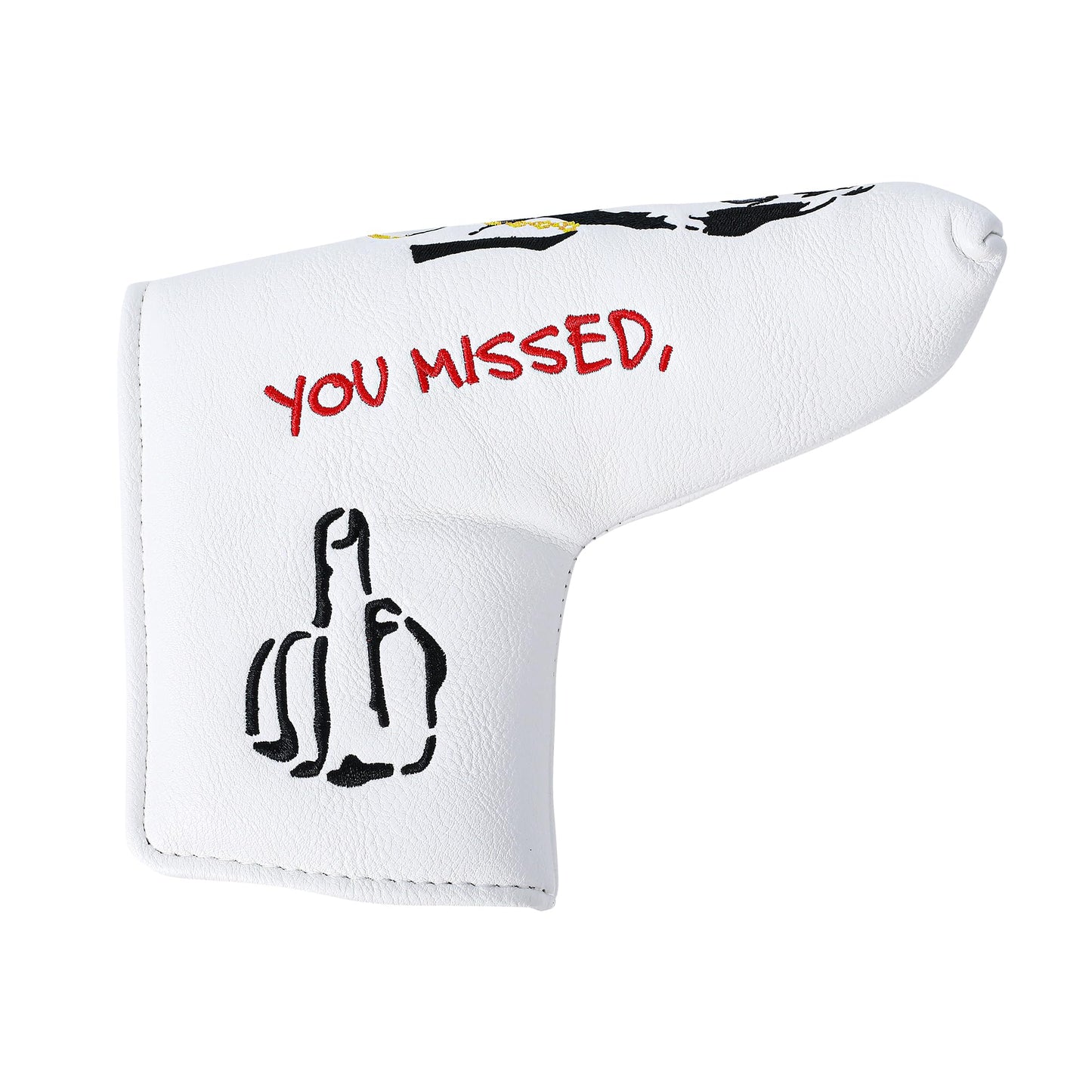 Funny Golf Head Covers - Barrel Style Driver Headcover & Putter Covers for Blade and Mallet - Premium Leather with Embroidery - Unique Golf Gift & Accessories for Men and Women Golfers (Blade)