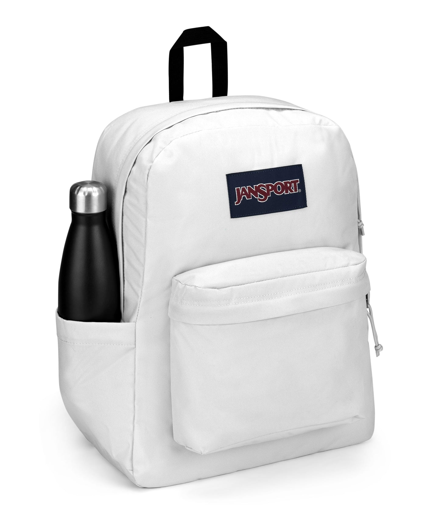 JanSport SuperBreak Plus Backpack with Padded 15-inch Laptop Sleeve and Integrated Bottle Pocket - Spacious and Durable Daypack for Work and Travel - White