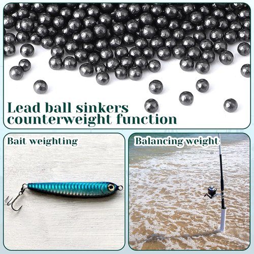 Lead Shot Balls - 99.9% Pure Lead Shot Pellets for Fishing | 2.4mm Size for Weight & Vibration Control