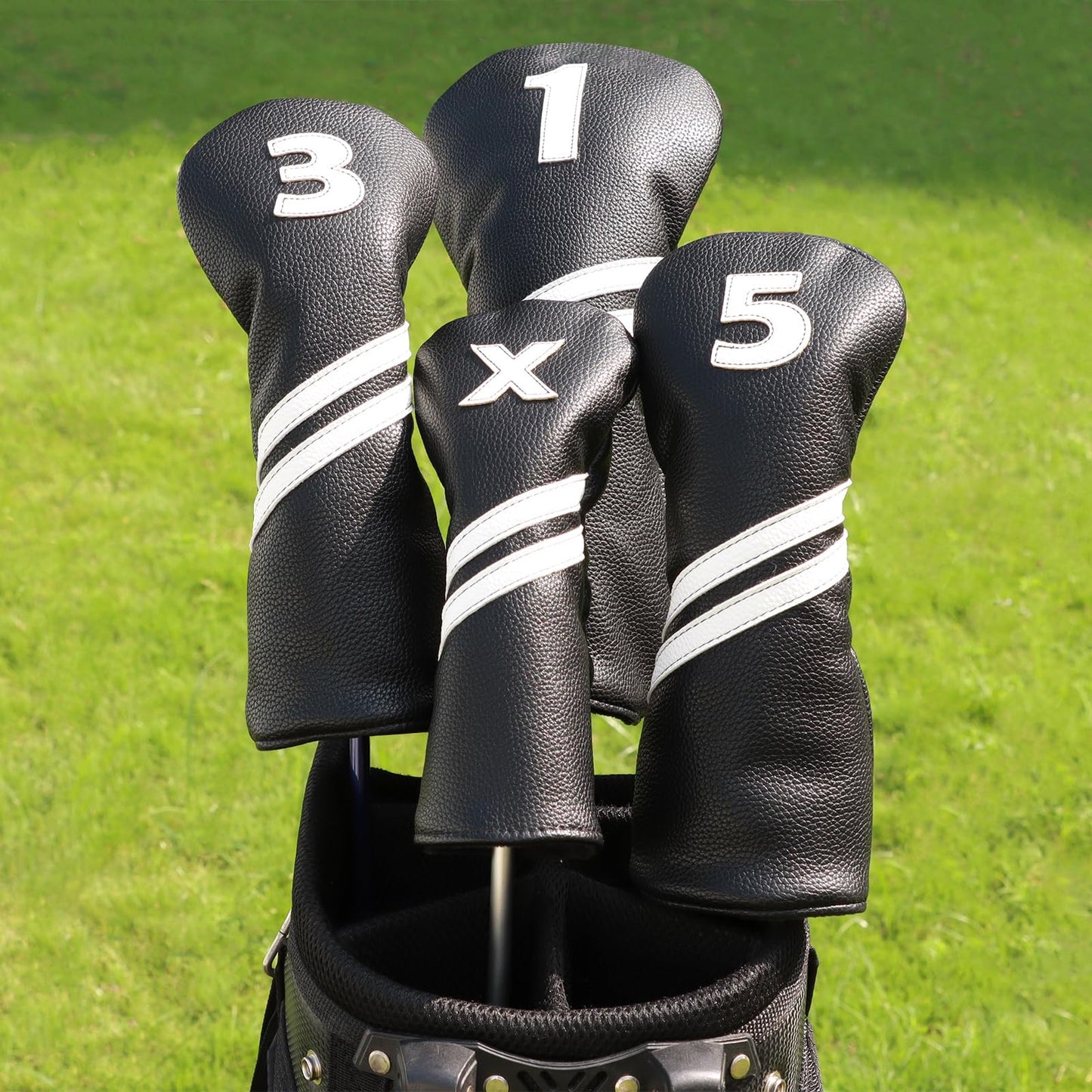 Golf Club Covers,4pcs Golf Head Covers for Woods and Driver Fairway Hybrids for Golf Clubs Women Men