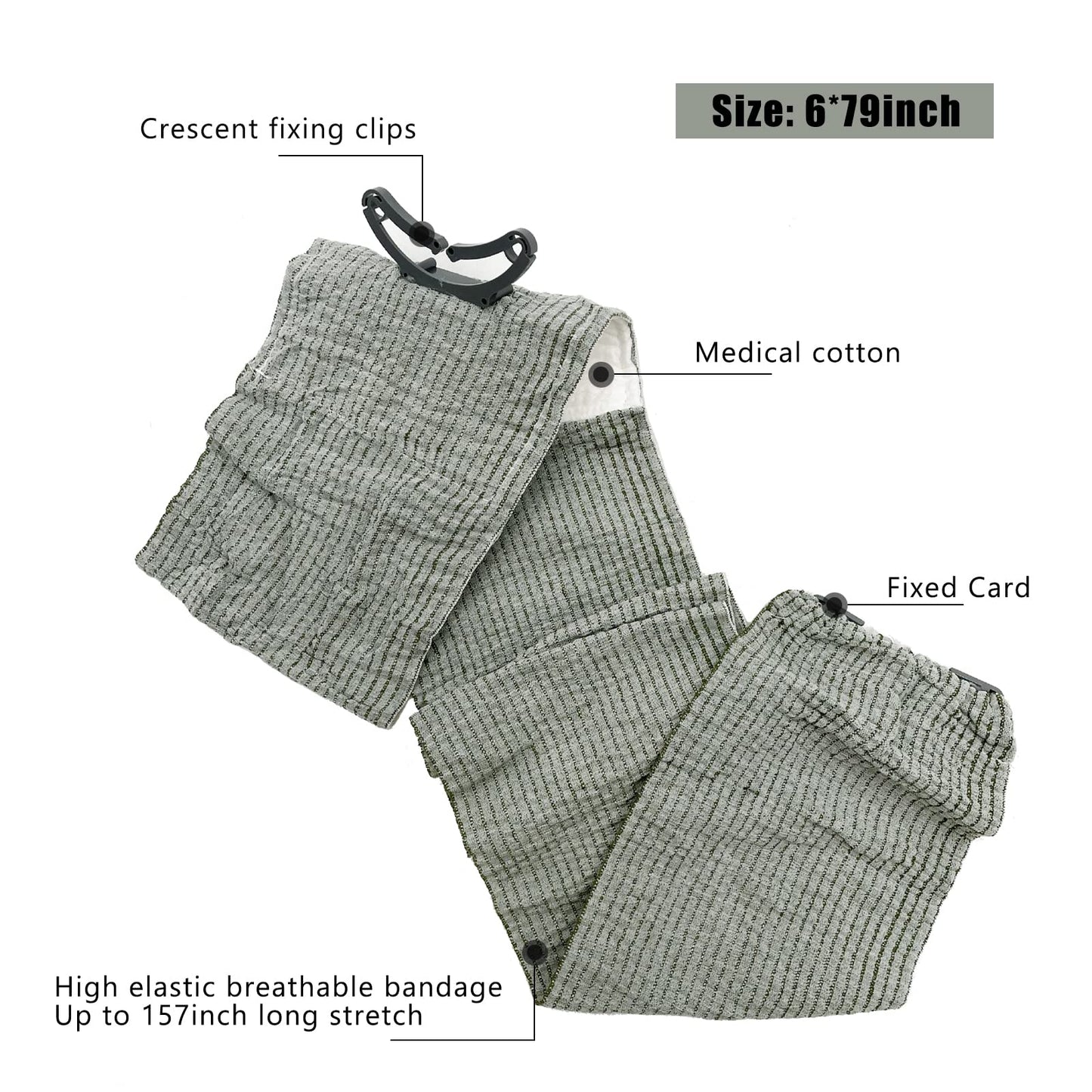Israeli Emergency Bandage 4 Inch, Vacuum Sealed Medical Compression Bandage,Trauma Wound Dressing, Self-Adhesive Combat Tactical First Aid Kit (4 Inch 4 Pcs)