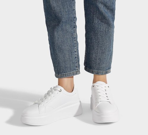 Lucky Step Women's Platform Sneakers - Faux Leather Casual Tennis Shoes for Comfortable Walking